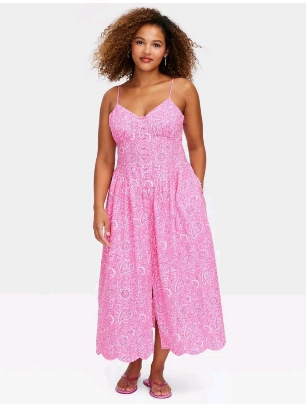 Roller Rabbit x Target Women's Paisley Drop Waist A- Line Dress Pink Nwt